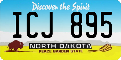 ND license plate ICJ895