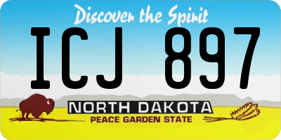 ND license plate ICJ897