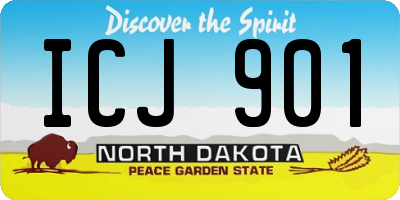 ND license plate ICJ901