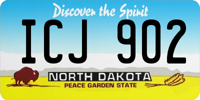 ND license plate ICJ902