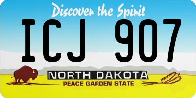 ND license plate ICJ907