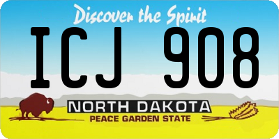 ND license plate ICJ908