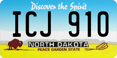 ND license plate ICJ910