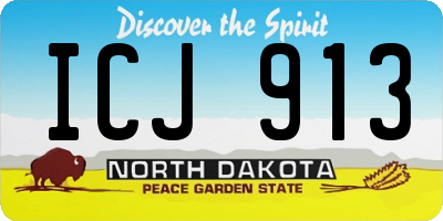ND license plate ICJ913