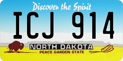 ND license plate ICJ914