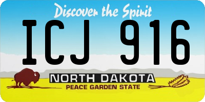 ND license plate ICJ916