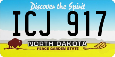 ND license plate ICJ917