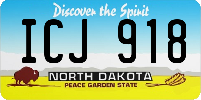 ND license plate ICJ918