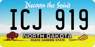 ND license plate ICJ919