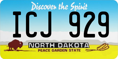 ND license plate ICJ929