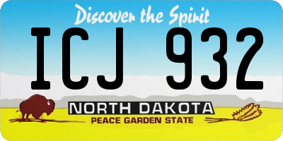 ND license plate ICJ932