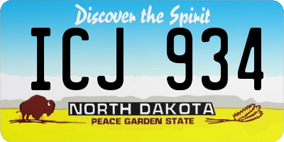 ND license plate ICJ934