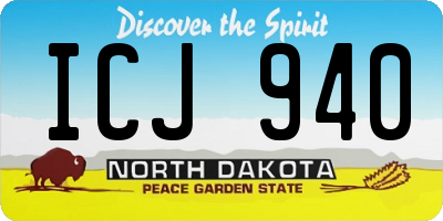 ND license plate ICJ940
