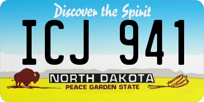 ND license plate ICJ941