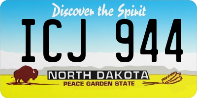 ND license plate ICJ944