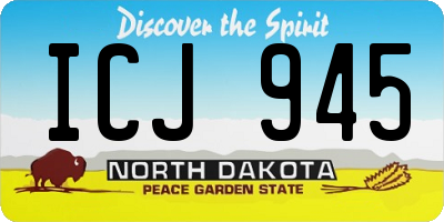 ND license plate ICJ945