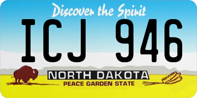 ND license plate ICJ946