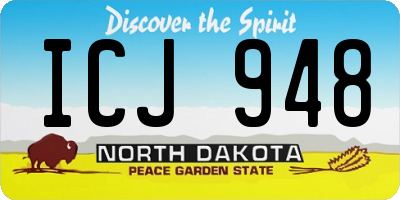 ND license plate ICJ948