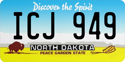 ND license plate ICJ949
