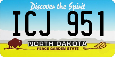 ND license plate ICJ951