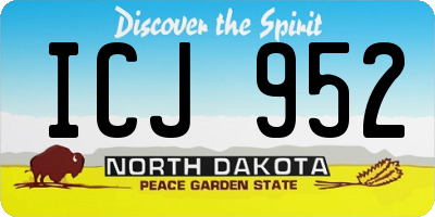 ND license plate ICJ952