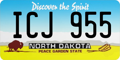 ND license plate ICJ955