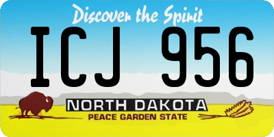ND license plate ICJ956