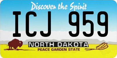ND license plate ICJ959