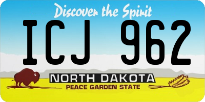 ND license plate ICJ962