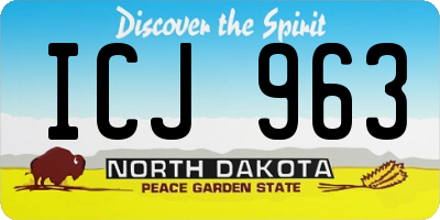 ND license plate ICJ963