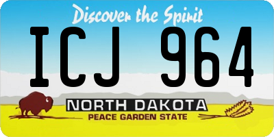ND license plate ICJ964