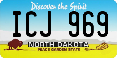 ND license plate ICJ969
