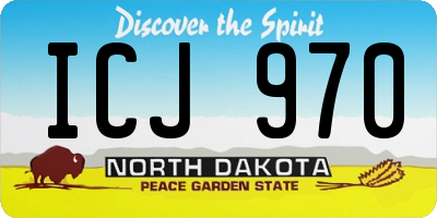 ND license plate ICJ970