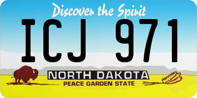 ND license plate ICJ971
