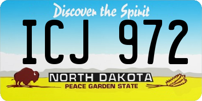 ND license plate ICJ972
