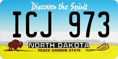 ND license plate ICJ973