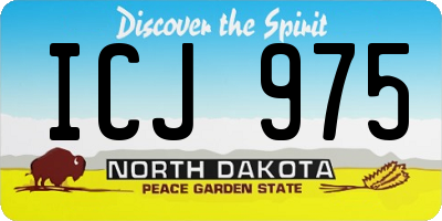 ND license plate ICJ975