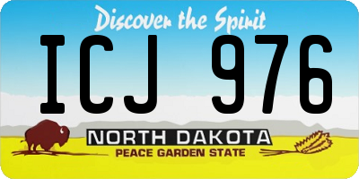 ND license plate ICJ976