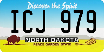ND license plate ICJ979