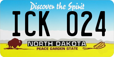 ND license plate ICK024