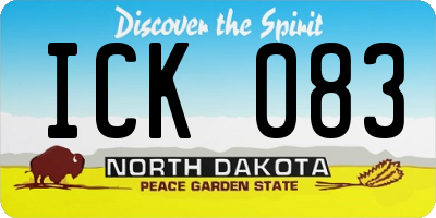 ND license plate ICK083