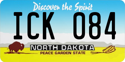 ND license plate ICK084