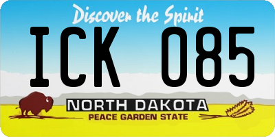 ND license plate ICK085