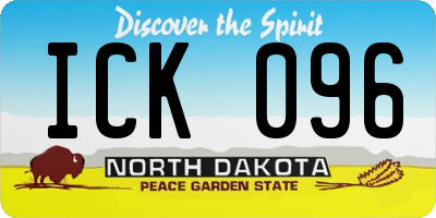 ND license plate ICK096
