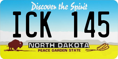 ND license plate ICK145
