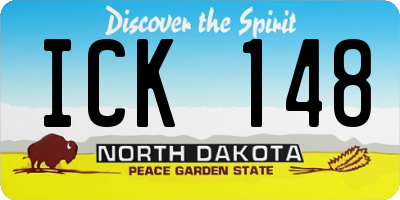 ND license plate ICK148