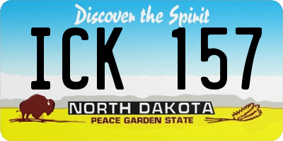 ND license plate ICK157