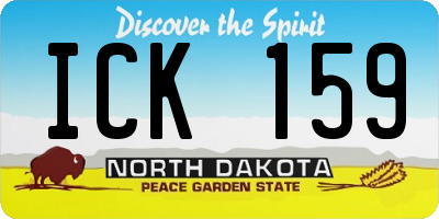 ND license plate ICK159