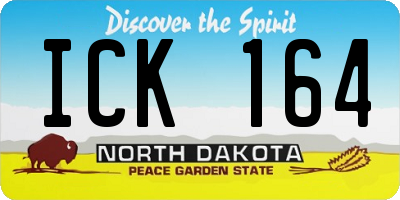 ND license plate ICK164