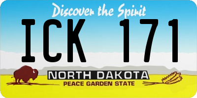 ND license plate ICK171